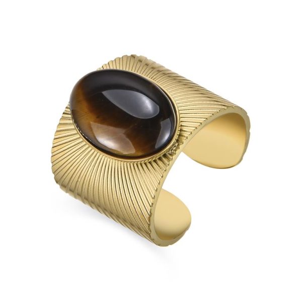 Inel Ajustabil placat cu Aur galben de 18K ANLEH SGM2051108